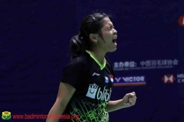    (Gregoria Mariska Tunjung/Lolos ke Final Dok: badmintonindonesia.org)