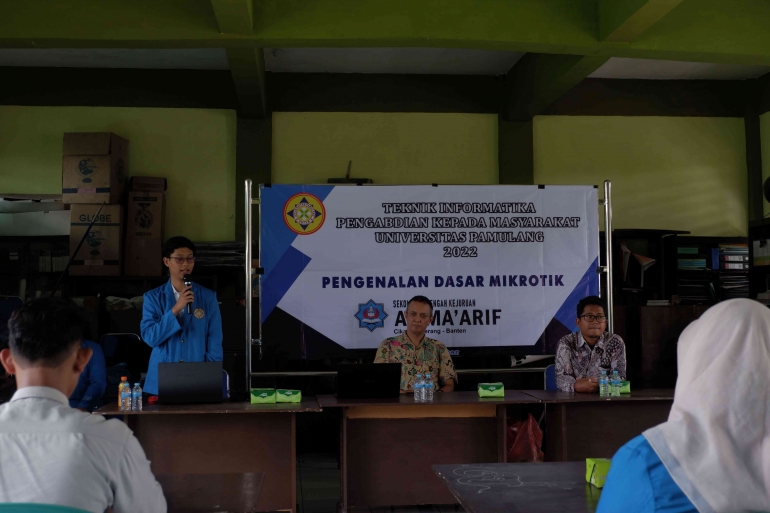 Gambar 6. Sambutan ketua pelaksana, Zulfahmi Trimahardika. (Sumber: Dokumen Pribadi)