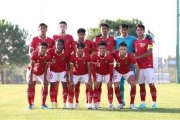 Skuad Timnas U-20 Indonesia dalam laga uji coba di Turki, 13/11/2022 malam WIB lalu: dok PSSI via Kompas.com