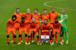 Skuad Timnas Belanda di Piala Dunia Qatar tahun 2022 . Foto : Okezone.com