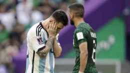Rekor Argentina patah dilumat Raja Arab (Foto Getty Images via CNBC Indonesia) 