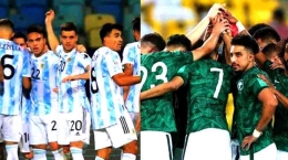 Albiceleste Masih Terlalu Kuat untuk The Green Falcons. sumber gambar: www.goal.com