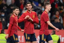 Spanyol mengawali penampilan di Piala Dunia 2022 dengan kemenangan 7-0 atas Kosta Rika di Grup E/Foto: Kompas.com