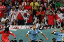 Korea Selatan vs Uruguay berakhir imbang 0-0 pada hari Kamis (24/11/2022),  dalam Bank Grup Piala Dunia 2022 (Dok: AFP/Porciuncula)