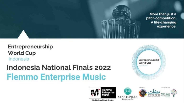 Flemmo Enterprise Music (FEM) - Flemmo Music Global (FMG), masuk grand final nasional sebagai Top Startup Entrepreneurs di EWC 2022 (Dokpri)