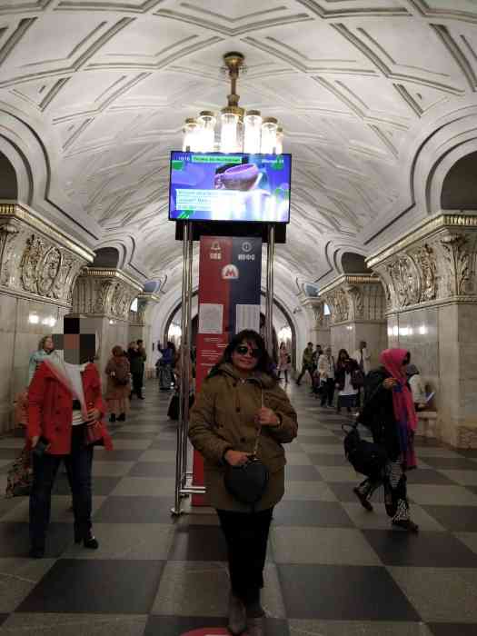 Suasana di lorong stasiun, Moscow Metro (Dok. pribadi)