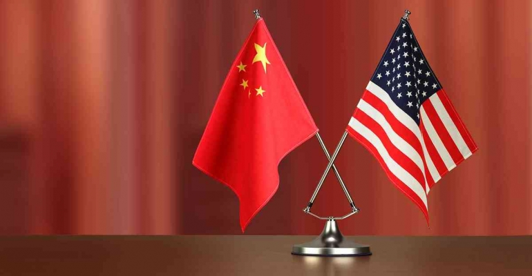 China and US flag photo: NIICE Nepal
