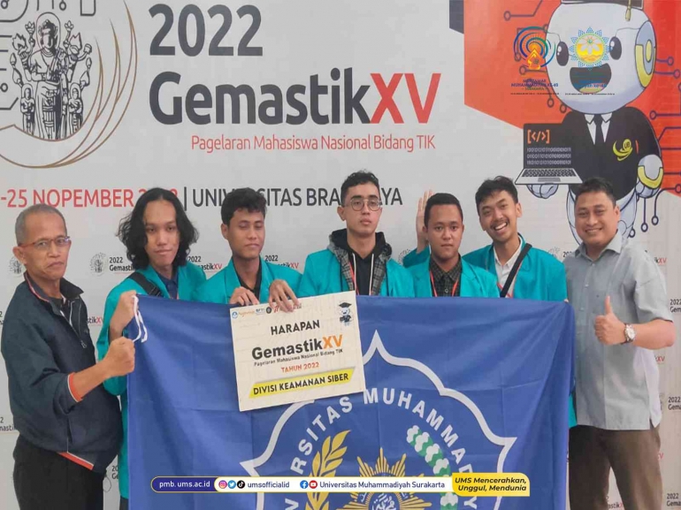 Tim 'Halo Dek' UMS Jadi Juara Harapan di Gemastik 2022. Foto Humas UMS