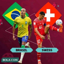 Brasil vs Swiss (Dok bola.com)