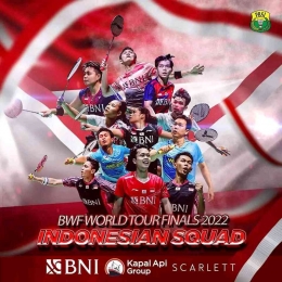 Foto Indonesian Squad di WTF Bangkok Thailand (Foto facebook.com/Badminton Indonesia) 