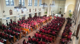 Suasana Misa di dalam Kapel Cor Jesu (05 Agustus 2022) | dok. pribadi
