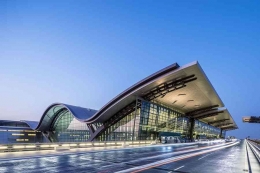 Bagian luar Hamad International Airport di Doha. (Sumber: HOK News Online)