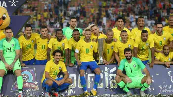 Para pemain tim nasional Brasil (Sumber: tribunnews.com)