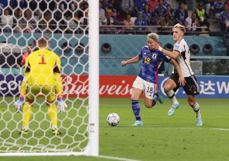 Momen seru Jepang ungguli Jerman di match day 1 grup Piala Dunia 2022/ foto: Reuters.com