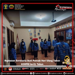 Pelaksanaan HUT Korpri Pegawai Rupbasan Surakarta secara virtual-Dok. Humas