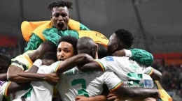 Senegal, lolos ke babak perdelapan final Piala Dunia 2022 (Tribunnews.com)