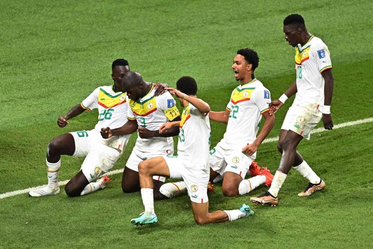 Selebrasi gol para pemain Senegal. Sumber: FIFACom