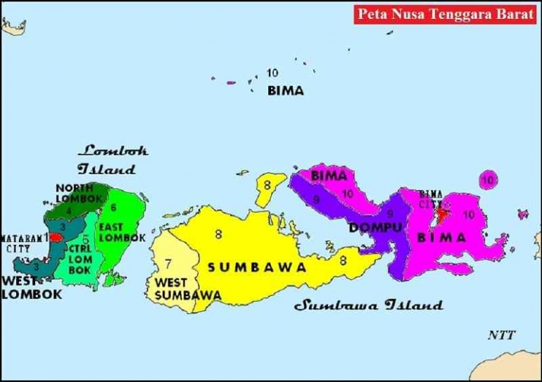 Peta Provinsi NTB (Sumber:peta-hd.com) 