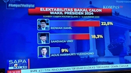 Elektabilitas Bakal Calon Wakil Presiden 2024. (Tangkapan layar, Dokumentasi Pribadi)