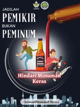 Gambar Poster larangan minuman keras - Dok pribadi