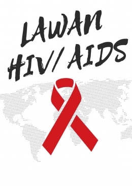 Canva.com (Poster ajakan untuk melawan penyebaran HIV/AIDS)