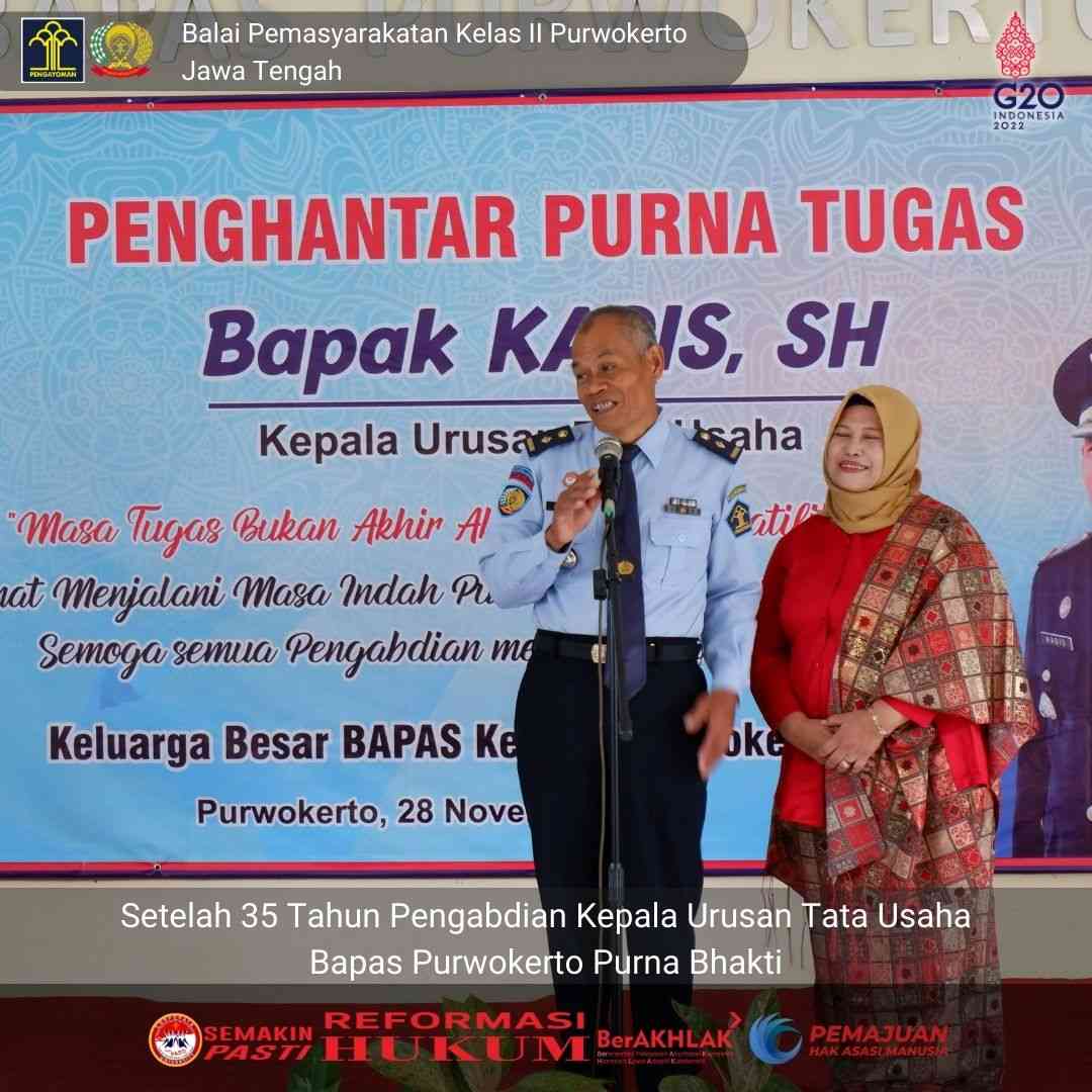 Setelah Pengabdian 35 Tahun 9 Bulan, Kepala Urusan Tata Usaha Bapas ...