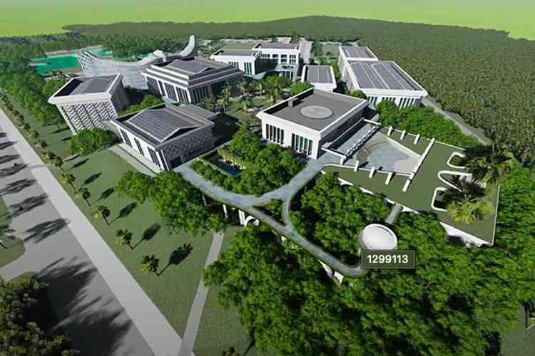Ilustrasi rencana pembangunan ibukota baru Indonesia di Kalimantan. Photo: Kompas.com
