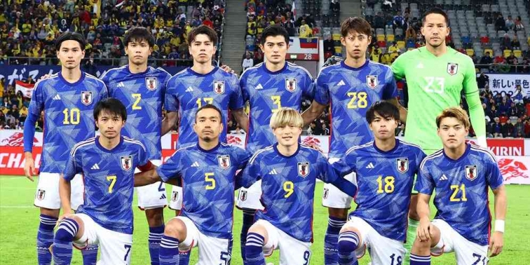 Skuad timnas Jepang di Piala Dunia Qatar 2022 (sumber foto: Bola.Net)