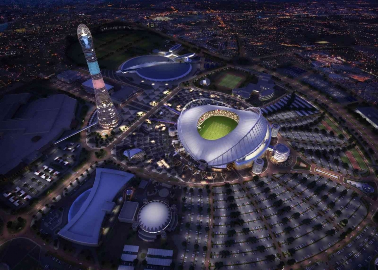 Khalifa International Stadium, Qatar. Sumber: stadiumdb.com