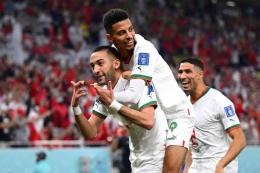 Selebrasi kemenangan pemain Maroko/foto: FIFA.com