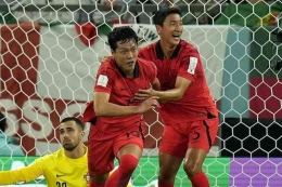 Gol tercipta untuk Korea Selatan untuk menyamakan kedudukan satu sama dengan Portugal (sumber foto : Bola.Net)