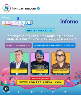 Live Podcast-Better Financial I Sumber Foto : Instagram Kompasiana