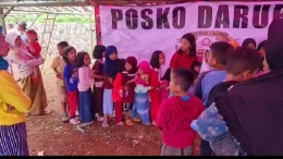 Bapora Jabar berbagi kebahagiaan bersama anak-anak korban gempa Cianjur melalui santunan. Photo: Donny DS 