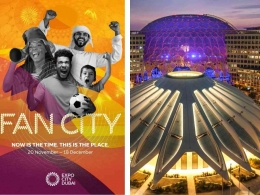 Poster Fan Zone di Dubai Expo City. Sumber: www.timeoutdubai.com