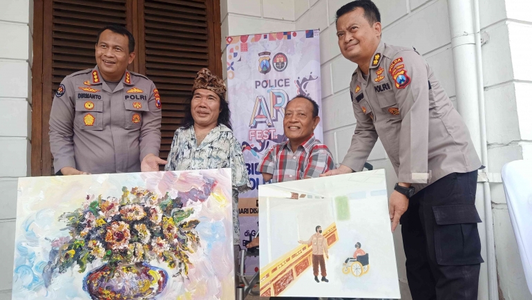 Police Art Festival 2022 dalam rangka memperingati Hari Disabilitas Internasional. Foto Dokpri