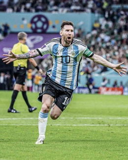 Messi buat gol ke-9 di Piala Dunia/ foto: FIFA.com