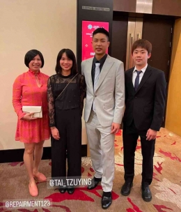 Cici Tai Tzu Ying juga hadir bersanding dengan Chou (Foto instagram.com/tienchenchou) 