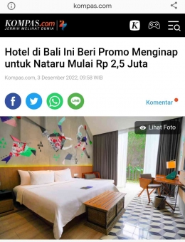 Promo Libur Nataru Di Bali | Sumber Kompas.com