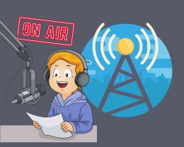 Penyiar Radio On Air (Dokumen Pribadi diolah via Canva)