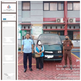 Rupbasan Mojokerto Keluarkan 1 Unit Mobil Sitaan Dikembalikan Kepada Pemilik (Foto: HumasRupMoker)