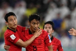 Korea Selatan tersingkir di babak 16 besar usai kalah 4-1 dari Brasil. | Sumber: kompas.com