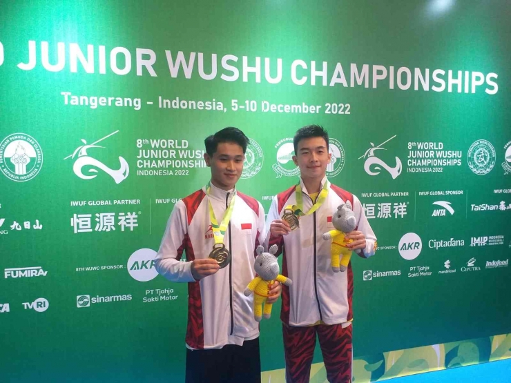 Penyumbang dua medali emas untuk Indonesia,Josh Tiesto Tanto dan Rainer Reinaldy Ferdiansyah. (Foto: PB WI). 