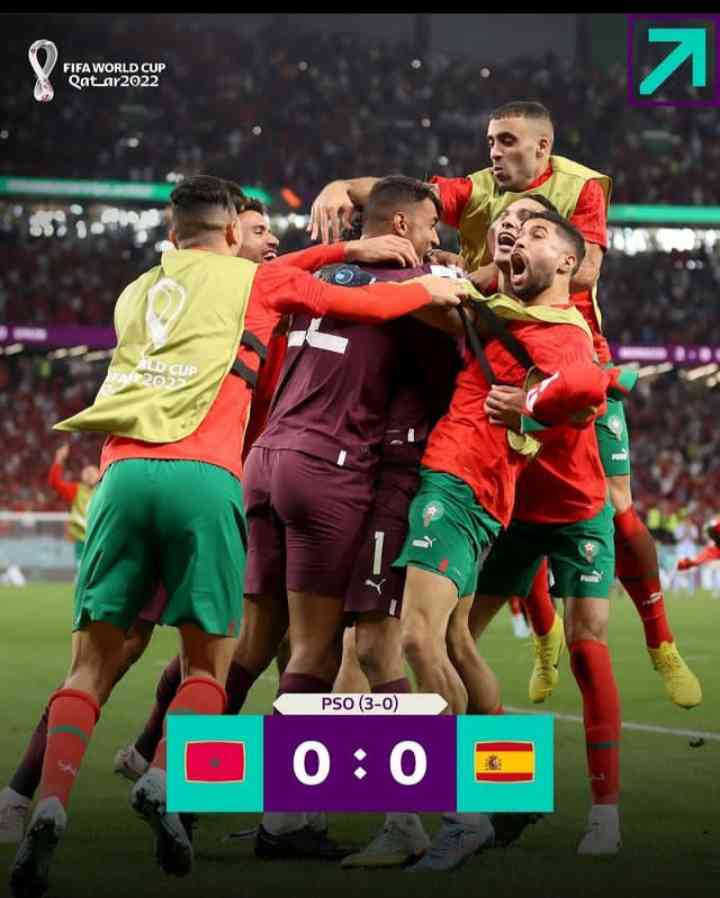 Para pemain Maroko merayakan kemenangan-instagram @fifaworldcup