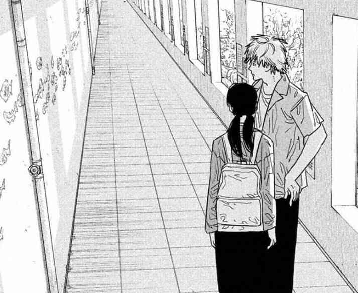 Denji dan Asa Mitaka sedang kencan. | Sumber: Mangaplus