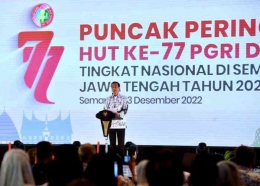Presiden Jokowi di HUT PGRI/dokpri