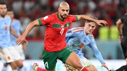 Sofyan Amrabat, bintang lapangan tengah Timnas Maroko. Sumber: www.football365.com