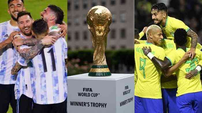 Pemenang Piala pemain Dunia 2022  Argentina atau Brazil menjadi hangat di pasar taruhan | Foto via tribun/kaltim