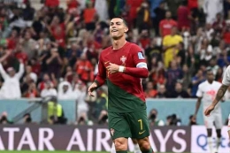 Cristiano Ronaldo, pemain timnas Portugal. Foto:AFP/Fabrice Coffrini via Kompas.com