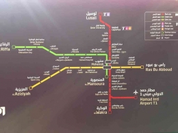 Peta jaringan Metro Doha: Dokpri