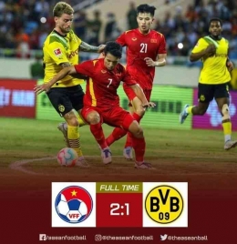 Vietnam berhasil mengalahkan klub Jerman Borussia Dortmund 2-1  dalam pertandingan tur ASEAN (foto: ASEAN football) 